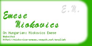 emese miokovics business card